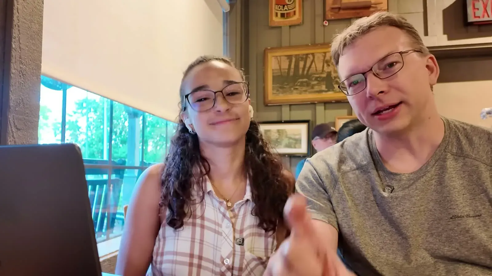 Nathan counting off the water weight math on his fingers while Fabiola grins at where this is going.
