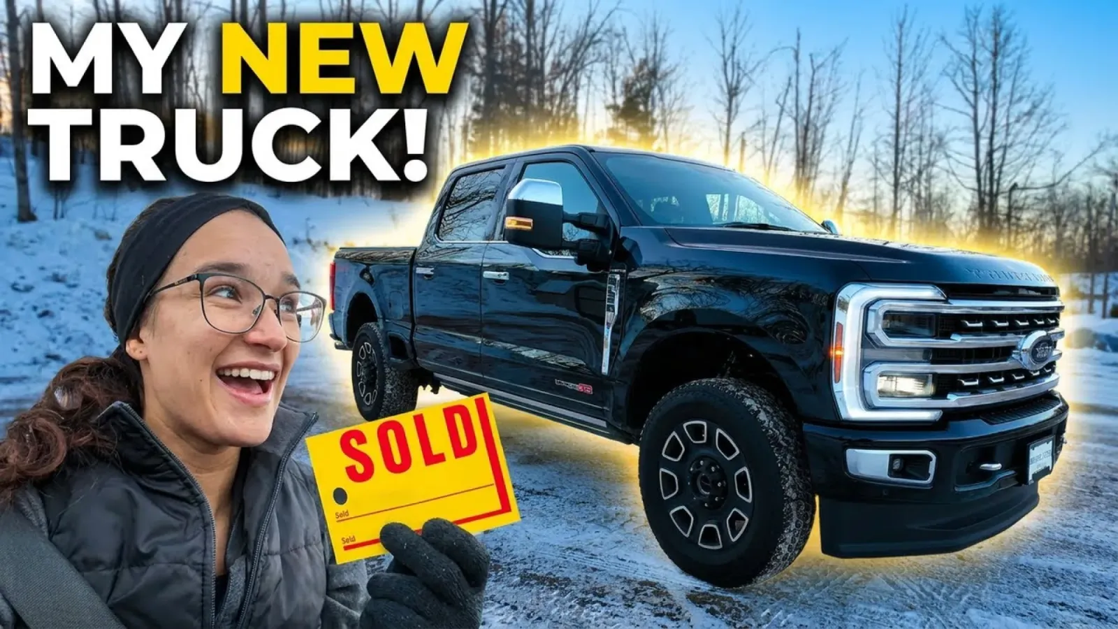 Nathan and Fabiola checking out their new Ford F350 Platinum pickup truck