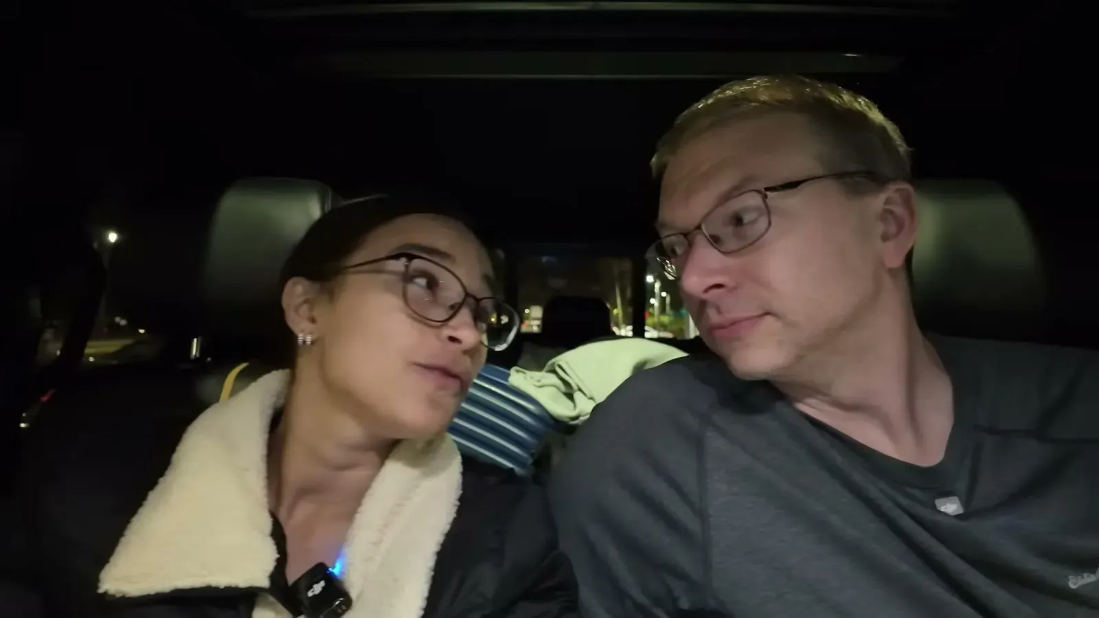 The two of us in the truck after dark, unpacking how the whole ten-hour day actually went.